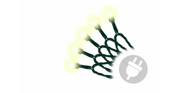 Reťaz 20 m - 200 maxi LED - teplá biela