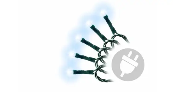 Reťaz 30 m - 300 LED - studená biela