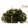 Reťaz 5 m - 50 LED - teplá biela- spínač