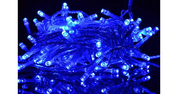 Reťaz 9 m - 100 LED - modrá