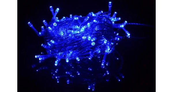 Reťaz 9 m - 100 LED - modrá