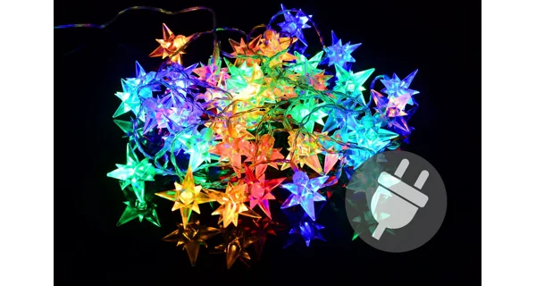 Reťaz hviezdy 4 m - 40 LED - farebná
