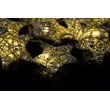 Reťaz hviezdy - ratan - 20 LED - teplá biela
