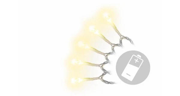 Reťaz LED 1,9 m - teplá biela