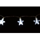Reťaz LED - hviezdy - studená biela