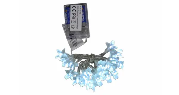 Reťaz LED - hviezdy - studená biela