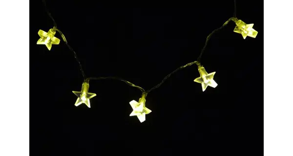 Reťaz LED - hviezdy - teplá biela