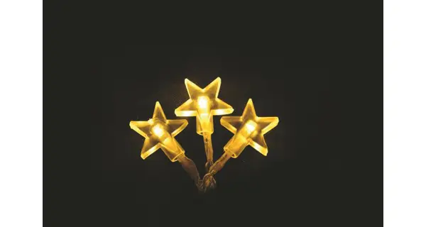 Reťaz LED - hviezdy - teplá biela