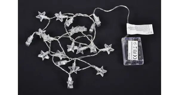 Reťaz LED - hviezdy - teplá biela