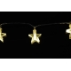 Reťaz LED - hviezdy - teplá biela