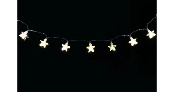 Reťaz LED - hviezdy - teplá biela