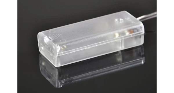 Reťaz strieborné hviezdy - 10 LED - studená biela