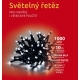 Reťaz svetelná 1000 LED dvojitý- studená biela
