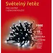 Reťaz svetelná 1000 LED dvojitý- studená biela