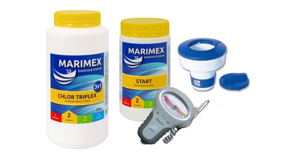 Sada bazénovej chémie pre ošetrenie vody