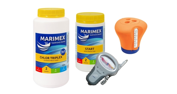 Sada bazénovej chémie pre ošetrovanie vody 2