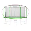 Sada krytu pružín a rukávov pre trampolínu 366 cm - zelená