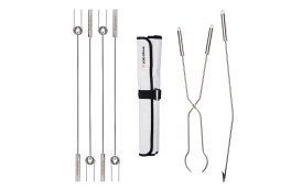 Sada nerezových nástrojov pre prenosné ohnisko