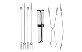 Sada nerezových nástrojov pre prenosné ohnisko