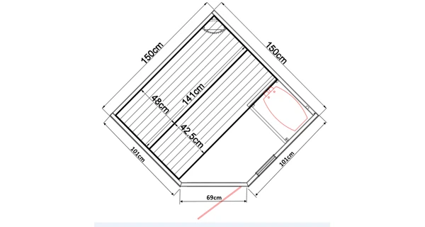 Sauna fínska Marimex SISU XL + saunové kachle