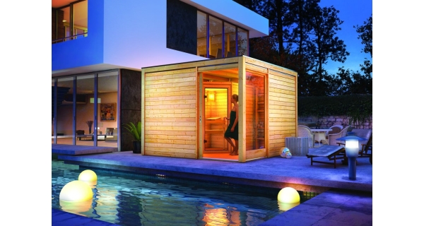 Saunový domček Cubus Premium + sauna Lena Karibu