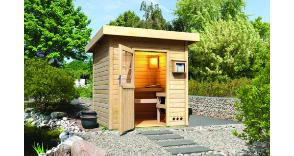 Saunový domček s rovnou strechou Karibu