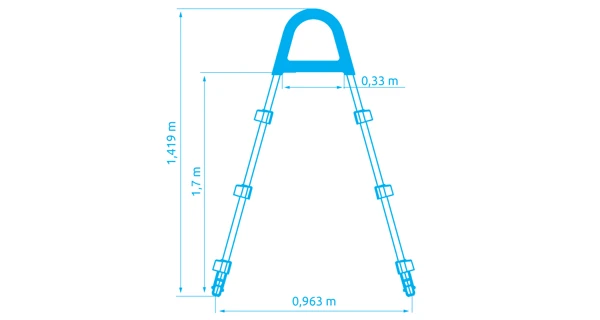 Schody k bazénom 1,07 m