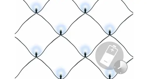 Sieť 1,5 x 1,5 m - 100 LED - studená biela