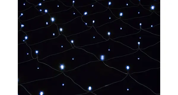 Sieť 1,5 x 1,5 m - 100 LED - studená biela