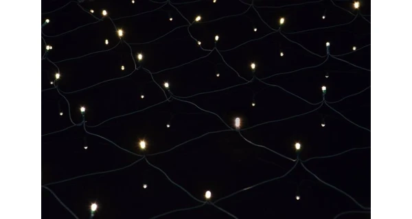 Sieť 1,5 x 1,5 m - 100 LED - teplá biela
