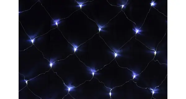 Sieť 3 x 3 m - 128 LED - studená biela