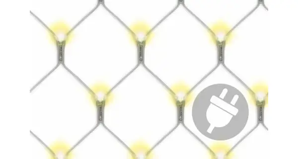 Sieť 3 x3 m - 128 LED - teplá biela