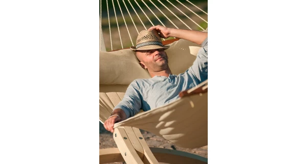 Sieť hojdacia s tyčami La Siesta Alabama Kingsize vanilla