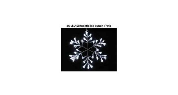 Snehová vločka - 36 LED - studená biela