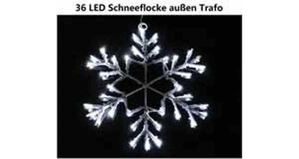 Snehová vločka - 36 LED - studená biela