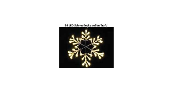 Snehová vločka - 36 LED - teplá biela