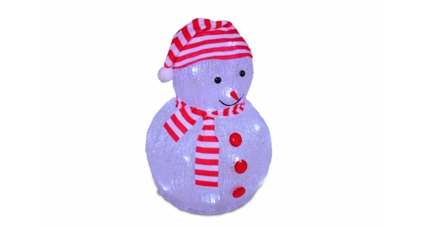 Snehuliak 20 LED - studená biela