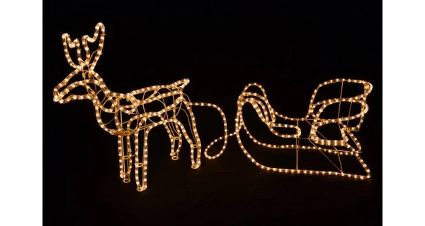 Sob so saňami LED - teplá biela