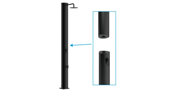 Solárna sprcha DUO 40 l, hliníková