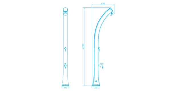 Solárna sprcha UNO 23 l
