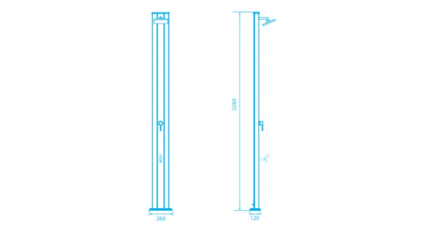 Solárna sprcha UNO 25 l ALU
