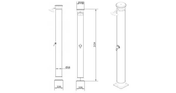 Solárna sprcha UNO 40 l hliníková - II. akosť