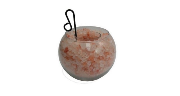 Soľná sviečka - miska s drtenou soľou