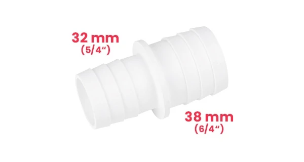 Spoj hadíc s redukciou 32/38 mm