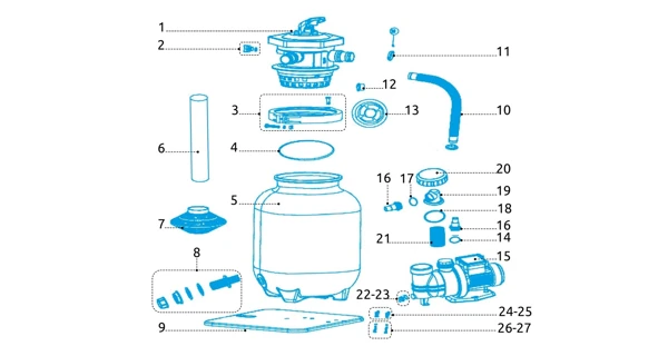 Spona filter. nádoby ProStar Profi, ProfiStar, ProStar 3 komplet vr. skrutky