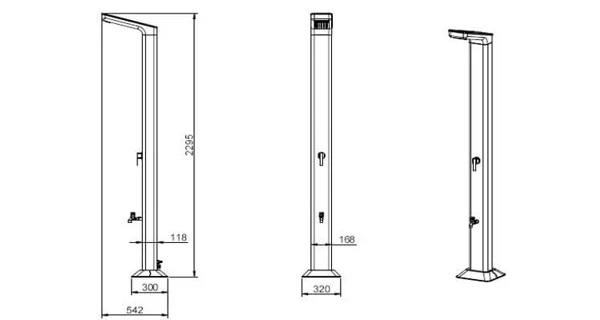 Sprcha solárna UNO 35 l ALU s LED svetlom - II. akosť