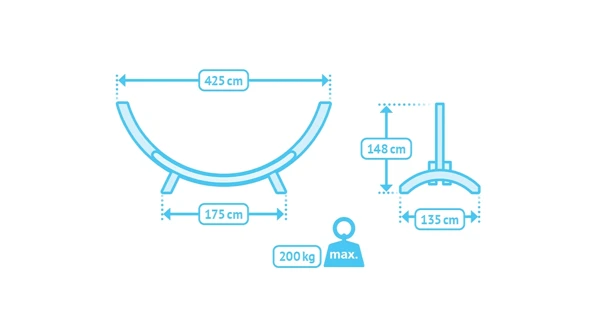 Stojan na hojdaciu sieť La Siesta Elipso do 200 kg