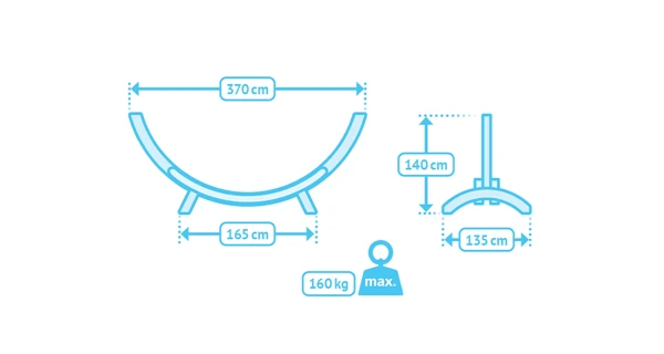Stojan na hojdaciu sieť La Siesta Maera do 160 kg