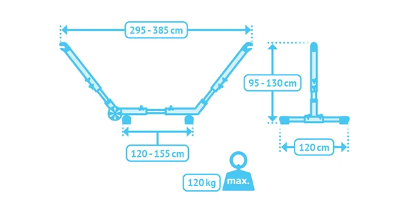 Stojan na hojdaciu sieť La Siesta Mediterráneo creme