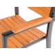 Stolička záhradná - hliník/drevo